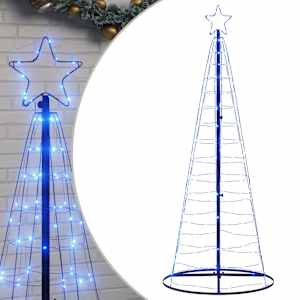 LED vánoční stromek 200 modrých LED diod 180 cm - obrázek 2