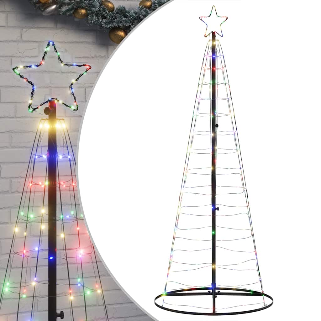 vidaXL LED vianočný stromček 200 LED farebné 182 cm