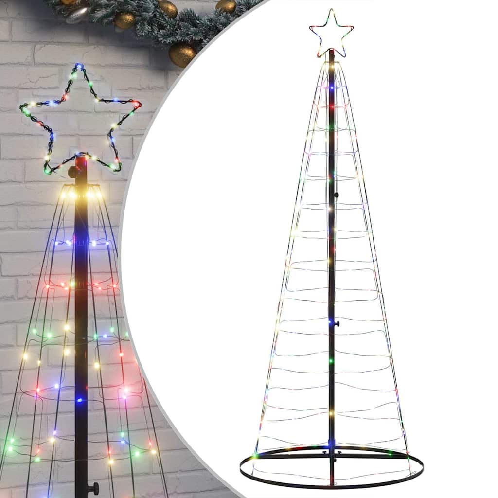 vidaXL LED vianočný stromček 200 LED farebné 180 cm