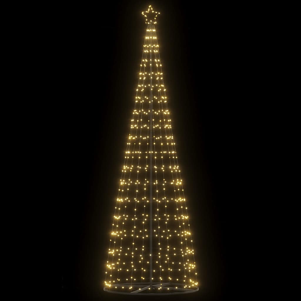 vidaXL Weihnachtsbaum Kegelform 200 LEDs Warmweiß 304 cm