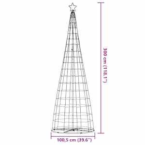 LED vánoční stromek 550 modrých LED diod 300 cm - obrázek 11