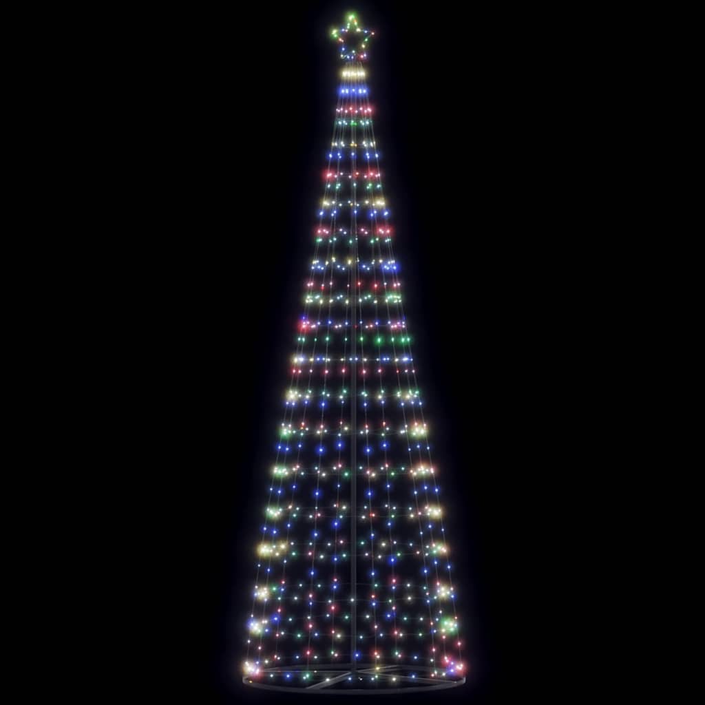 vidaXL Weihnachtsbaum Kegelform 550 LEDs Mehrfarbig 304 cm