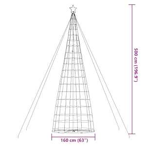 LED vánoční stromek 1534 teplých bílých LED 500 cm - obrázek 11