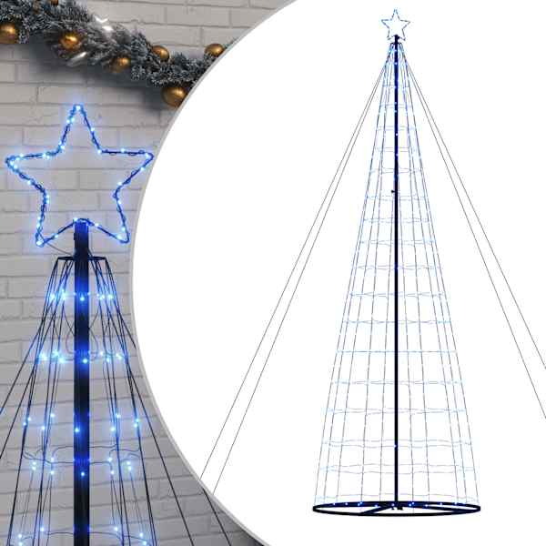 vidaXL LED j&otilde;ulupuu, 1534 LEDi, sinine, 500 cm