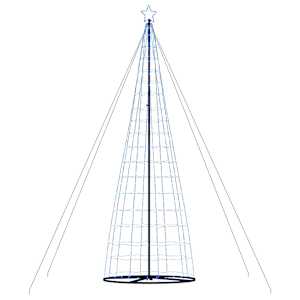 LED vánoční stromek 1534 modrých LED diod 500 cm - obrázek 6