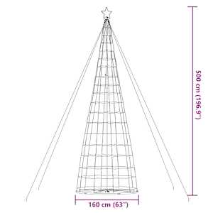 LED vánoční stromek 1534 modrých LED diod 500 cm - obrázek 11