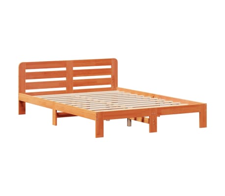 vidaXL Letto senza Materasso Marrone Cera 160x200 cm in Legno di Pino