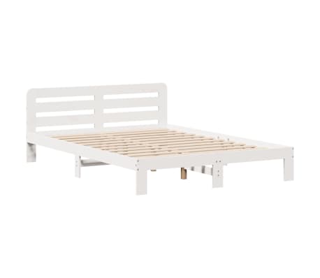 vidaXL Cadre de lit sans matelas blanc 120x190 cm bois de pin massif
