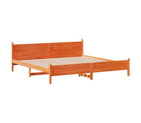 vidaXL Cadre de lit sans matelas cire marron 180x200cm bois pin massif