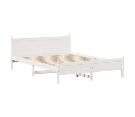 vidaXL Cadre de lit sans matelas blanc 140x200 cm bois de pin massif