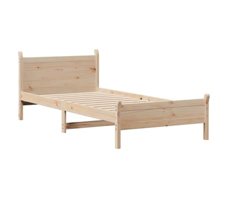 vidaXL Massivholzbett ohne Matratze 75x190 cm Kiefernholz