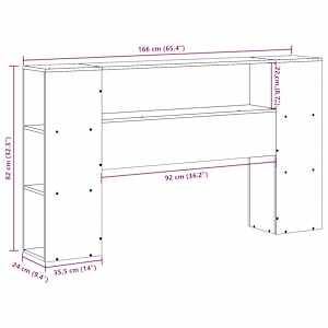 Čelo postele s úložným prostorem voskově hnědé 160 cm borovice - obrázek 10