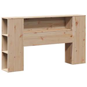 vidaXL T&ecirc;te de lit avec rangement 150 cm bois massif de pin