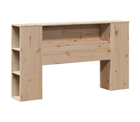 vidaXL T&ecirc;te de lit avec rangement 120 cm bois massif de pin