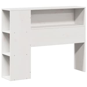vidaXL T&ecirc;te de lit avec rangement blanc 90 cm bois massif de pin