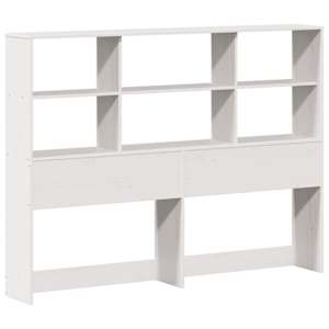 vidaXL Headboard with Storage White 150 cm Solid Wood Pine