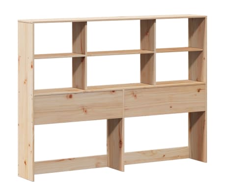 vidaXL T&ecirc;te de lit avec rangement 120 cm bois massif de pin