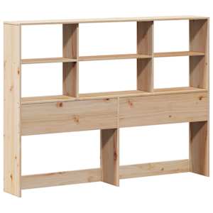 vidaXL T&ecirc;te de lit avec rangement 120 cm bois massif de pin