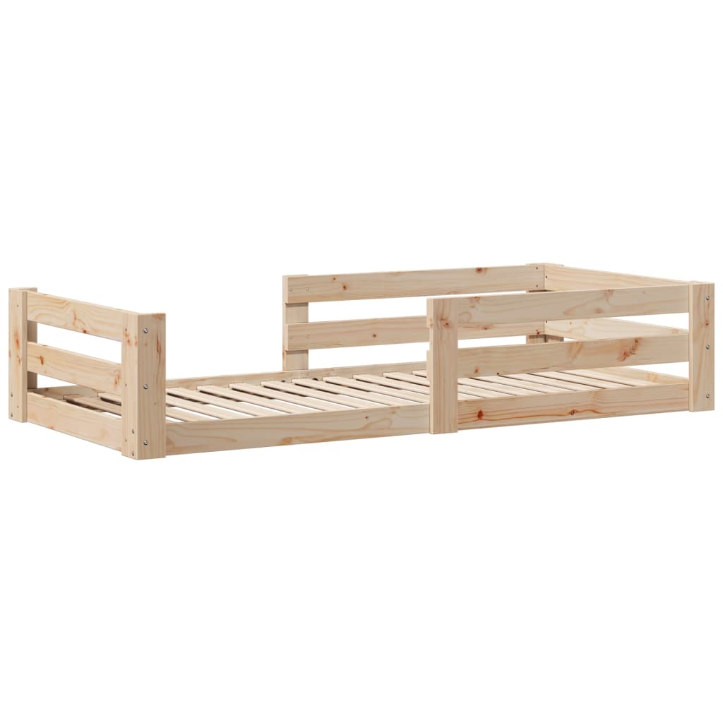 vidaXL tömör fenyő ágykeret matrac nélkül 80 x 200 cm