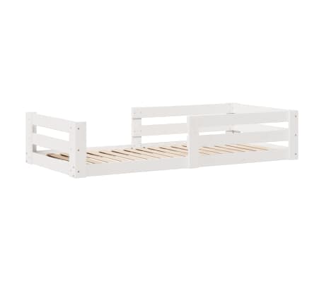 vidaXL Massivholzbett ohne Matratze Wei&szlig; 90x190 cm Kiefernholz