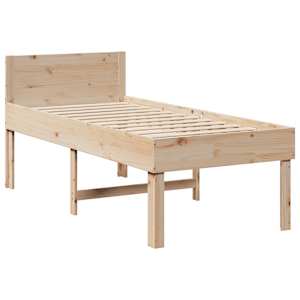 vidaXL Bed Frame without Mattress 90x200 cm Solid Wood Pine