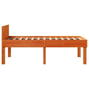 Postel bez matrace voskově hnědá 75 x 190 cm masivní borovice - obrázek 5