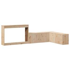 Noční stolek s psacím stolem 232 x 122 x 75 cm masivní dřevo borovice - obrázek 6