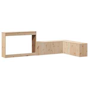 Skříňka k posteli se stolkem 222x107x75 cm masivní borové dřevo - obrázek 6