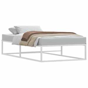 vidaXL Voodiraam ilma Madratsita Valge 90x200 cm Metallist