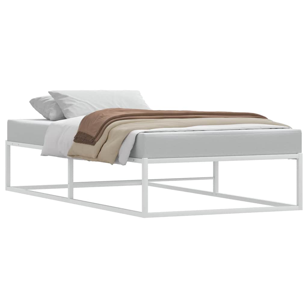 vidaXL Bedframe zonder matras 100x200 cm wit afbeelding