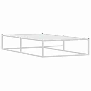 Rám postele bez matrace bílý 100x200 cm kovový - obrázek 3