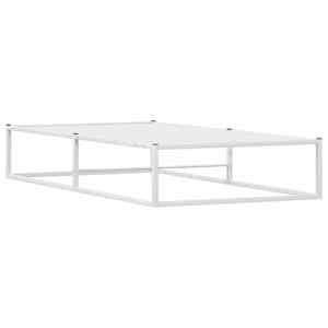 Rám postele bez matrace bílý 100x200 cm kovový - obrázek 6