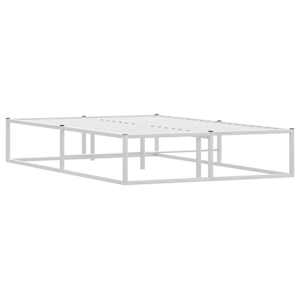 Rám postele bez matrace bílý 120x200 cm kovový - obrázek 3