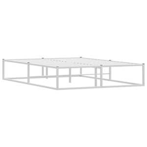 Rám postele bez matrace bílý 140x200 cm kovový - obrázek 3