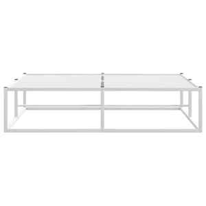 Rám postele bez matrace bílý 140x200 cm kovový - obrázek 4