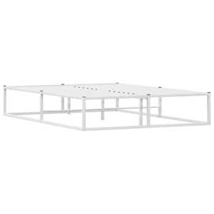 Rám postele bez matrace bílý 140x200 cm kovový - obrázek 6