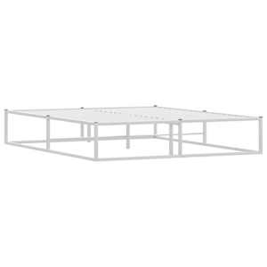 Rám postele bez matrace bílý 160x200 cm kovový - obrázek 3