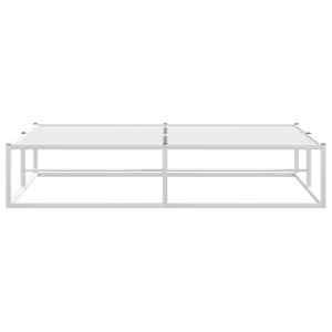 Rám postele bez matrace bílý 160x200 cm kovový - obrázek 4