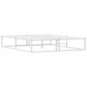 Rám postele bez matrace bílý 160x200 cm kovový - obrázek 6