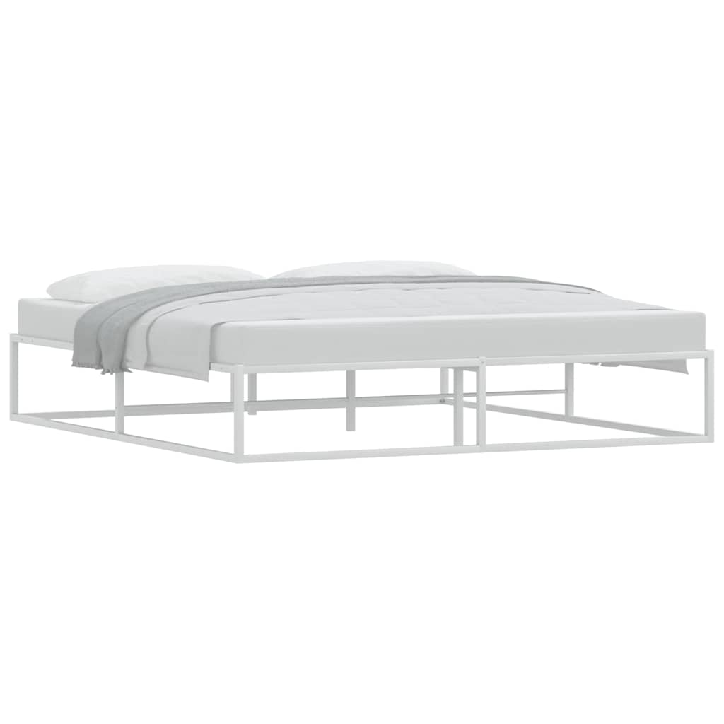 vidaXL Bedframe zonder matras 180x200 cm wit afbeelding