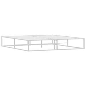 Rám postele bez matrace bílý 180x200 cm kovový - obrázek 3