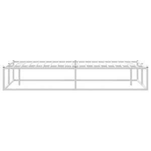 Rám postele bez matrace bílý 180x200 cm kovový - obrázek 5