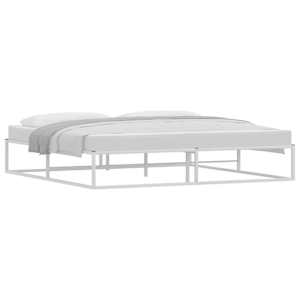 Rám postele bez matrace bílý 200x200 cm kovový - obrázek 2