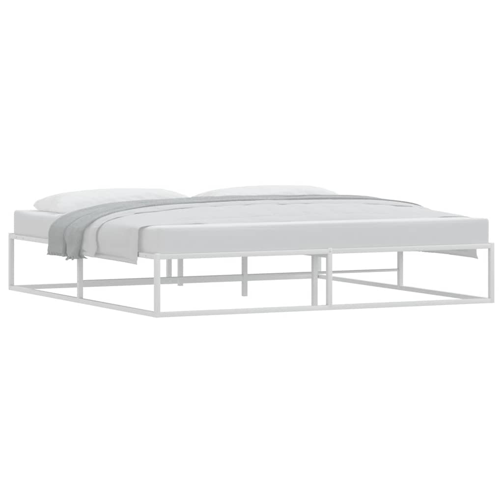 vidaXL Bedframe zonder matras 200x200 cm wit afbeelding
