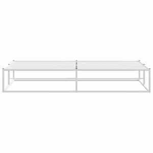 Rám postele bez matrace bílý 200x200 cm kovový - obrázek 4