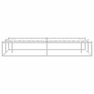 Rám postele bez matrace bílý 200x200 cm kovový - obrázek 5