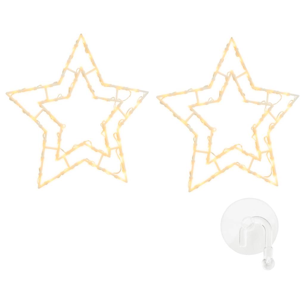 vidaXL Vianočné osvetlenie Star Silhouette 2 ks 50LED diód Teplá biela