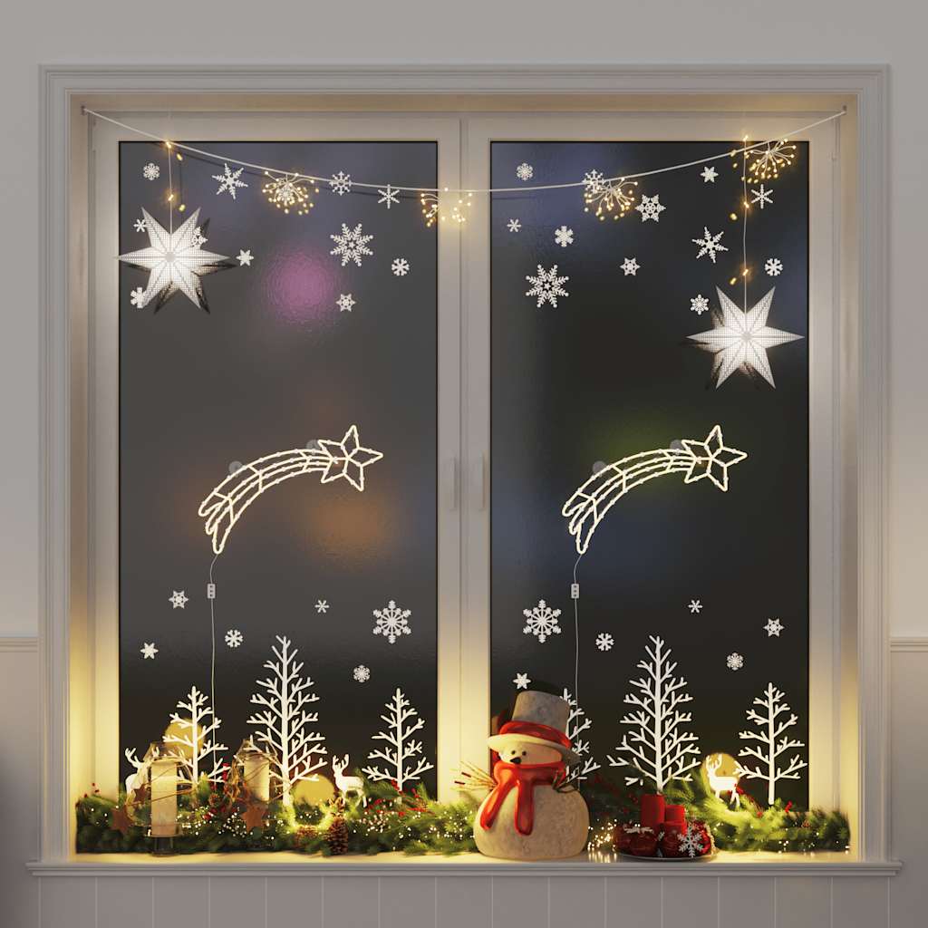 vidaXL Weihnachtsbeleuchtung Sternschnuppen-Silhouette 2 Stk. 50 LEDs