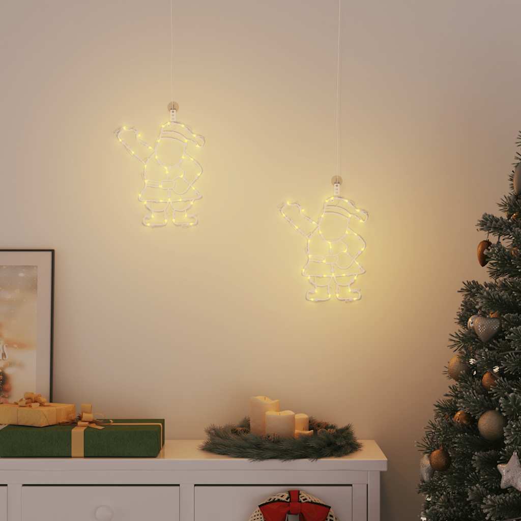 vidaXL Vánoční osvětlení santy Silhouette 2 ks 35 LED teplá bílá