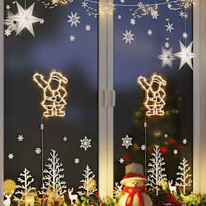 Vánoční osvětlení santy Silhouette 2 ks 35 LED teplá bílá - obrázek 4